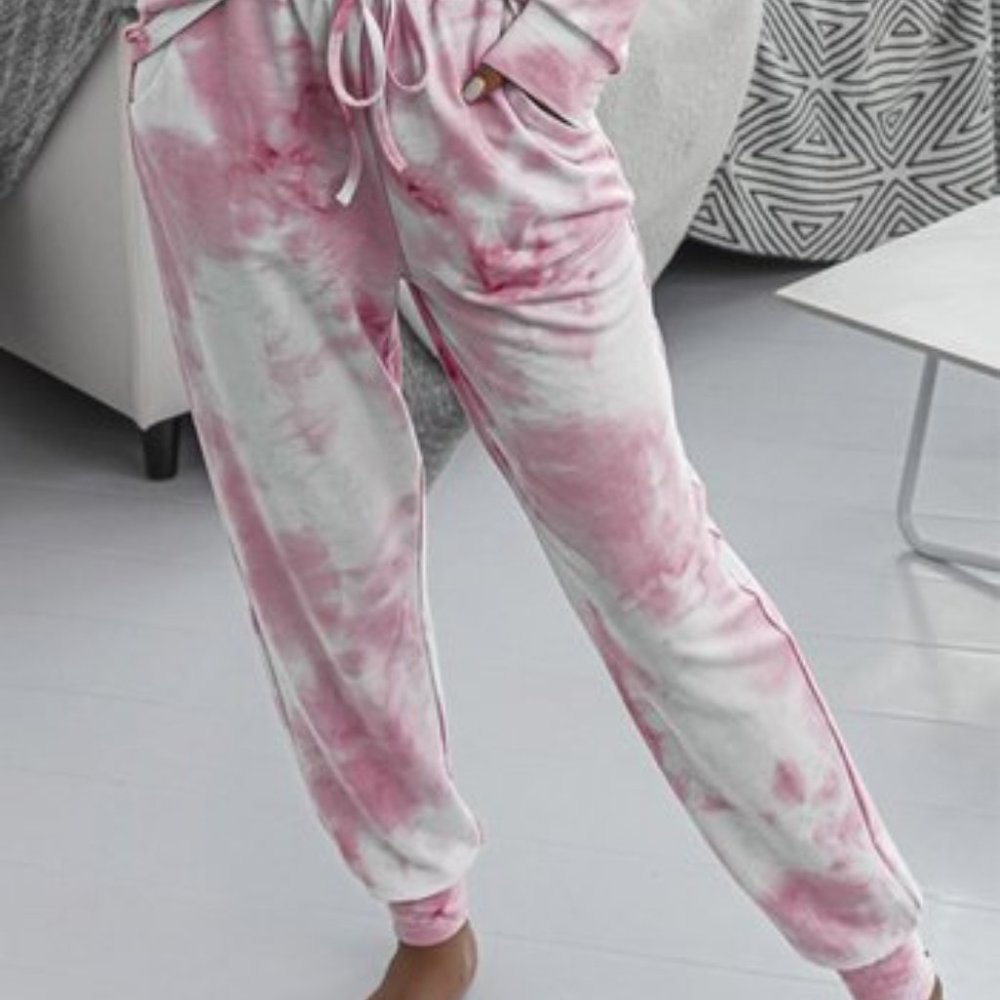Romantichut Pink Tie-Dye Pocket Joggers / NWOT / Size M